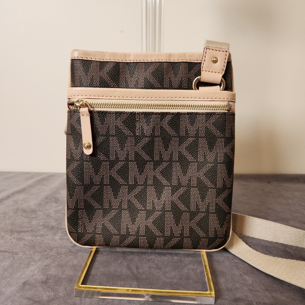 Michael Kors Fulton Small Crossbody Bag Brown MK Signature Messenger NWOT